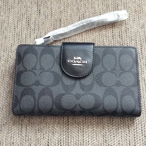 Authentic Coach Signature Handbag & Tech Wallet